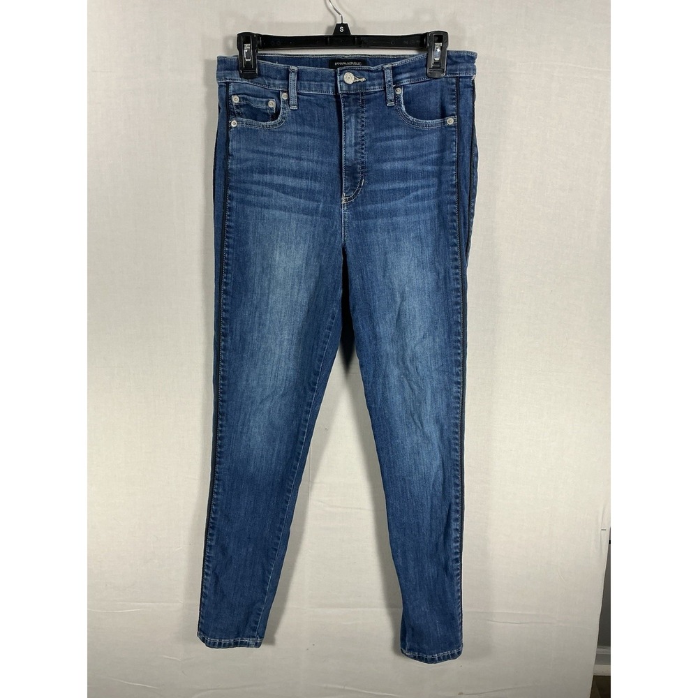 Banana Republic High Rise Skinny Jeans Women's 10 Blue Stretch Denim